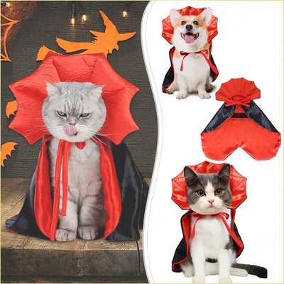 Cute Halloween Pet Costumes Cosplay Vampire